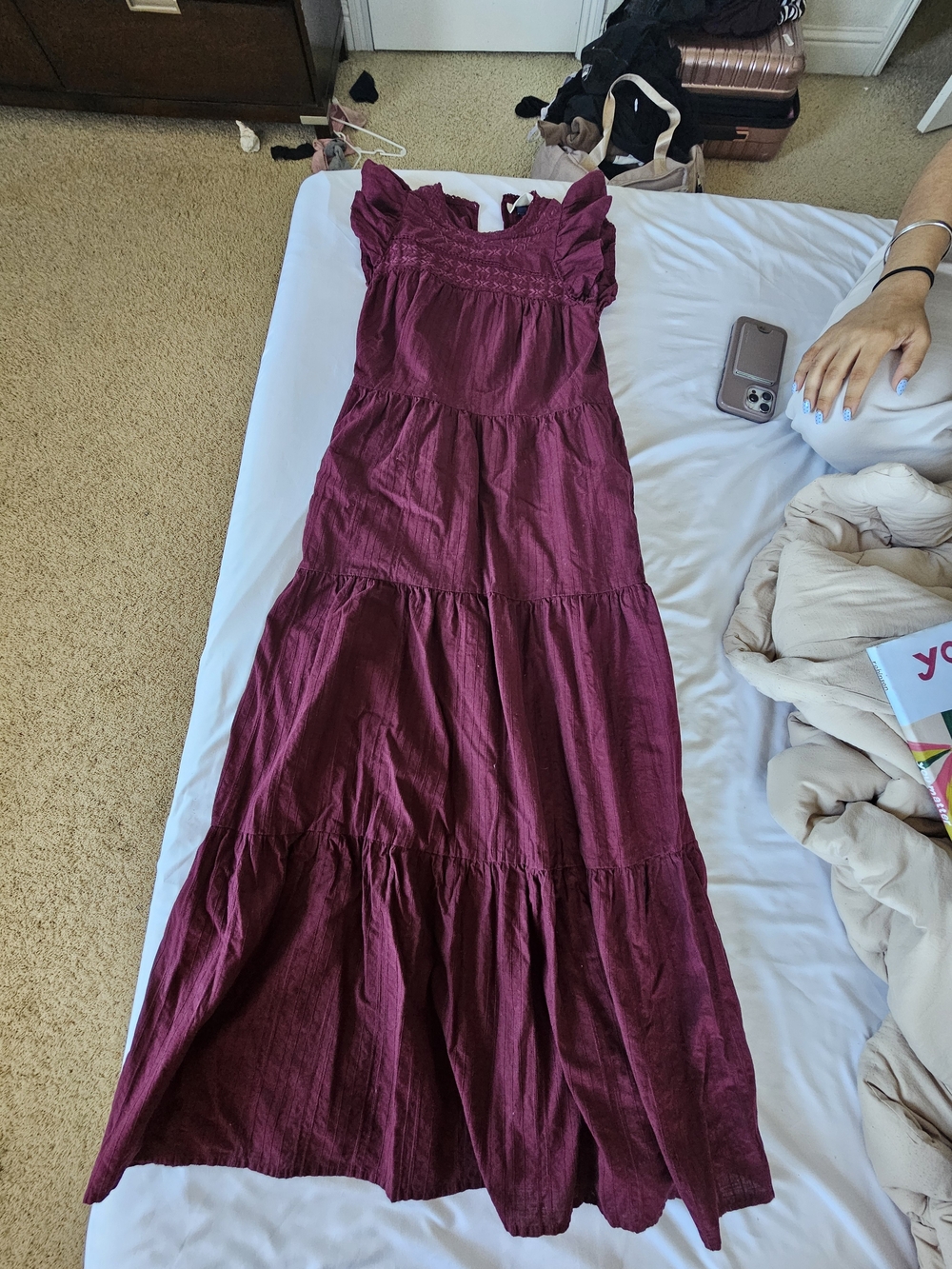 Universal Thread Maxi Dress in Burgundy